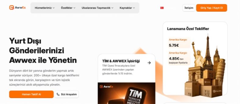 Uluslararası kargo paneli Awwex